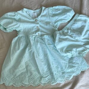 H&M Light Green Baby Top with Buttons